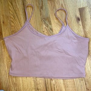 Athleta Mauve Yoga Cropped Tank